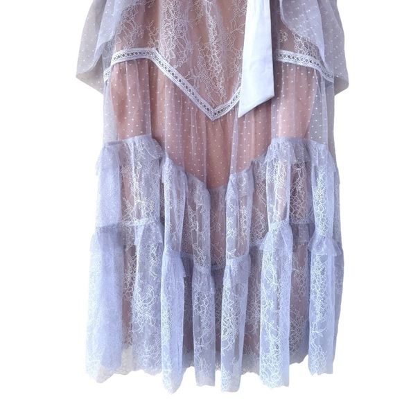 ANTHROPOLOGIE Lace Tunic Halter Dress Lavender Size XL NEW - Picture 10 of 13